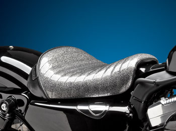 HD XL883C Sportster 883 Custom 2007-2009 Le Pera Bare Bones Solo Vinyl Seat for 2004-2010 HD Sportster Models with 4.5 G 